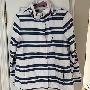 Womens Nautical M rain jacket with hood